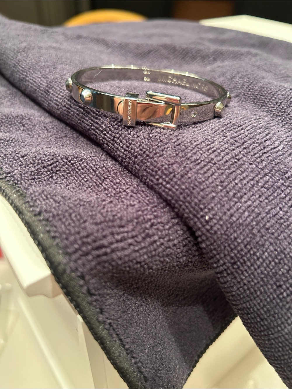 MICHAEL Michael Kors Silver-Tone Buckle & Stud Bangle